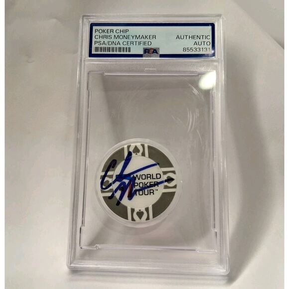 CHRIS MONEYMAKER - 2003 WSOP CHAMP - SIGNED BELLAGIO WPT POKER CHIP - AUTO - Picture 4 of 5
